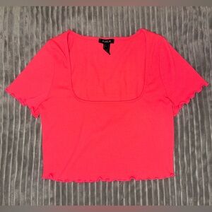 NWOT Neon Pink Crop Top by Publik